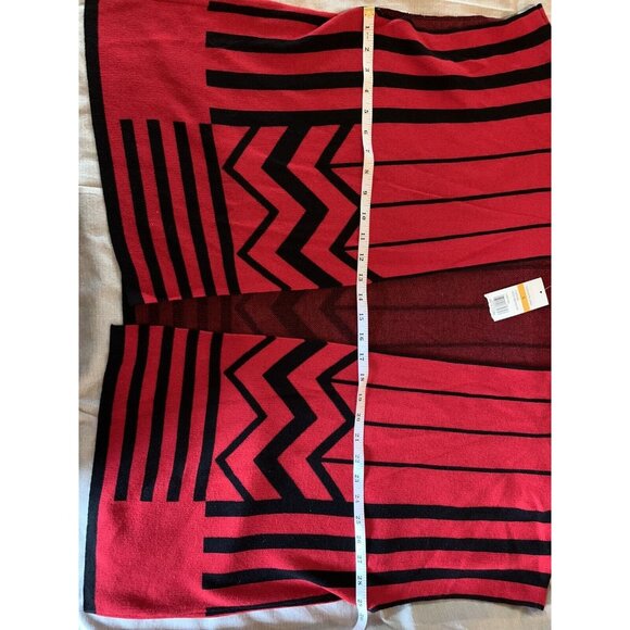 Kim Rogers Red and Black Sleeveless Cardigan Size Small - Picture 4 of 6